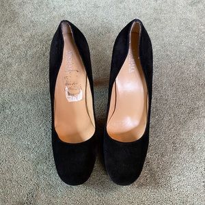 Ladies Michael Kors Black Suede Platform Heels